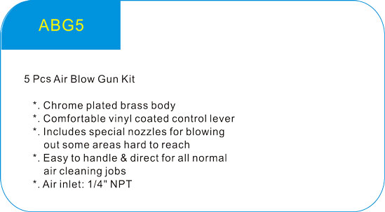 5Pcs Air Blow Gun Kit